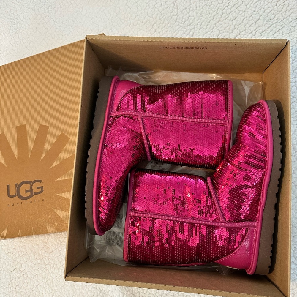 UGG Hot Pink Sequin Boots